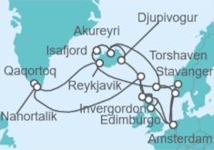 Itinerario del Crucero Legendario Explorador Vikingo - Holland America Line
