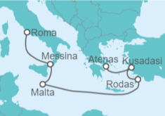 Itinerario del Crucero Joyas de Malta y Egeo - Holland America Line