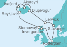 Itinerario del Crucero Islas del Norte - Holland America Line