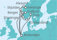Itinerario del Crucero Lo mejor de Noruega - Holland America Line