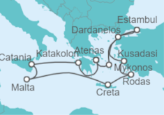 Itinerario del Crucero Turquía e Islas Griegas - Holland America Line