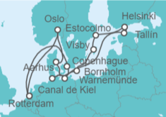 Itinerario del Crucero Joyas del Báltico - Holland America Line