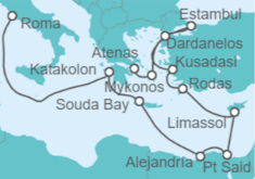 Itinerario del Crucero Misterios Antiguos y Egipto - Holland America Line