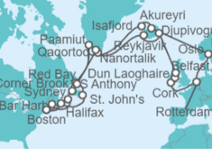 Itinerario del Crucero Viaje de los Vikingos - Holland America Line
