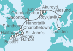 Itinerario del Crucero Desde Ijmuiden (Amsterdam), Holanda a Boston (EEUU) - Holland America Line