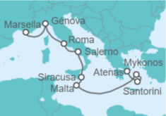 Itinerario del Crucero Grecia, Malta, Italia - MSC Cruceros