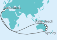 Itinerario del Crucero De Casablanca a Australia - Carnival Cruise Line