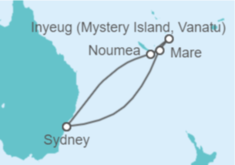 Itinerario del Crucero Nueva Caledonia - Carnival Cruise Line
