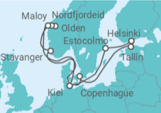 Itinerario del Crucero Dinamarca, Estonia, Finlandia, Suecia, Alemania, Noruega TI - MSC Cruceros