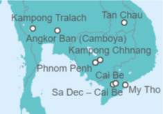 Itinerario del Crucero Desde Kampong Cham (Camboya) a My Tho (Vietnam) - AmaWaterways