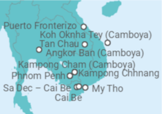 Itinerario del Crucero Desde Kampong Cham (Camboya) a My Tho (Vietnam) - AmaWaterways