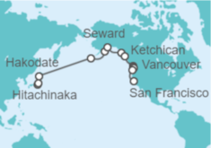 Itinerario del Crucero Cruce del pacífico norte - Regent Seven Seas