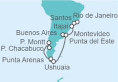 Itinerario del Crucero Belleza en el fin del mundo - Regent Seven Seas