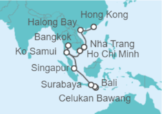 Itinerario del Crucero Sudeste asiático - Regent Seven Seas