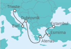 Itinerario del Crucero De Turquía a Italia - Costa Cruceros
