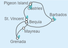 Itinerario del Crucero Marruecos, San Vicente e Islas Granadinas - WindStar Cruises