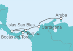 Itinerario del Crucero Colombia, Panamá - WindStar Cruises