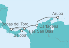 Itinerario del Crucero Panamá, Colombia - WindStar Cruises