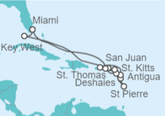 Itinerario del Crucero Navidad en Caribe - Explora Journeys