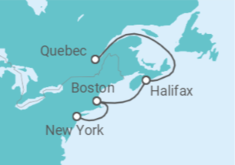 Itinerario del Crucero Estados Unidos y Canadá - Explora Journeys