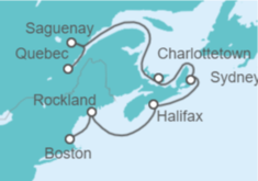 Itinerario del Crucero Canadá - Holland America Line