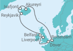 Itinerario del Crucero Islandia, Reino Unido - Celebrity Cruises
