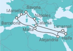 Itinerario del Crucero Sensaciones de Egipto - Costa Cruceros