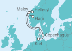 Itinerario del Crucero Esplendor de Noruega - MSC Cruceros