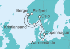 Itinerario del Crucero Alemania, Noruega - MSC Cruceros