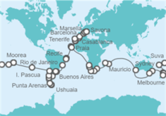 Itinerario del Crucero Vuelta al Mundo  Costa Cruceros - Costa Cruceros