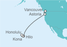 Itinerario del Crucero De Canadá a Hawai - Celebrity Cruises