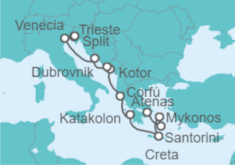 Itinerario del Crucero Desde Pireo (Atenas) a Trieste (Italia) - NCL Norwegian Cruise Line