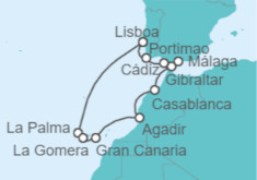 Itinerario del Crucero Islas Canarias - NCL Norwegian Cruise Line