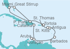 Itinerario del Crucero Antigua, República Dominicana y St. Tomás - NCL Norwegian Cruise Line