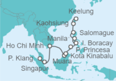 Itinerario del Crucero Desde Singapur a Keelung (Taiwan) - NCL Norwegian Cruise Line