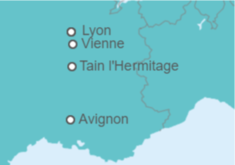 Itinerario del Crucero Año Nuevo en Lyon y el valle del Ródano  - CroisiEurope