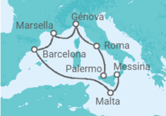 Itinerario del Crucero Malta, España, Francia, Italia - MSC Cruceros