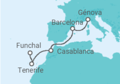 Itinerario del Crucero España, Marruecos - MSC Cruceros