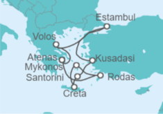 Itinerario del Crucero Turquía, Grecia - NCL Norwegian Cruise Line