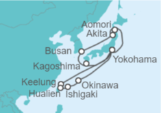 Itinerario del Crucero Japón, Corea Del Sur y Taiwán - Princess Cruises