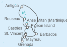 Itinerario del Crucero Marruecos, San Vicente e Islas Granadinas, Barbados - WindStar Cruises