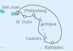 Itinerario del Crucero Saint Maarten, Antigua Y Barbuda, Santa Lucía, Barbados - Royal Caribbean