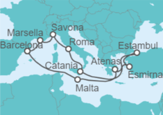 Itinerario del Crucero Italia, Turquía, Grecia - Costa Cruceros