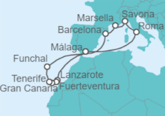 Itinerario del Crucero Islas Canarias - Costa Cruceros