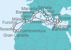 Itinerario del Crucero Desde Málaga a Palma de Mallorca - Costa Cruceros