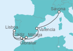 Itinerario del Crucero España, Portugal, Gibraltar - Costa Cruceros