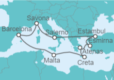 Itinerario del Crucero Italia, Turquía, Grecia, Malta - Costa Cruceros