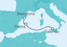 Itinerario del Crucero España - Costa Cruceros