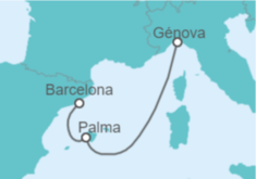 Itinerario del Crucero España - MSC Cruceros