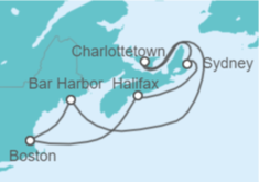 Itinerario del Crucero Canadá y Nueva Inglaterra - Princess Cruises